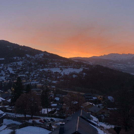 Location de vacances - Appartement à Saint-Gervais-les-Bains - Vue coucher de soleil