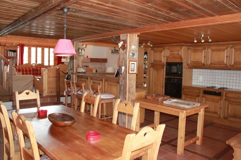 Location de vacances - Chalet à La Comballaz - salle a manger