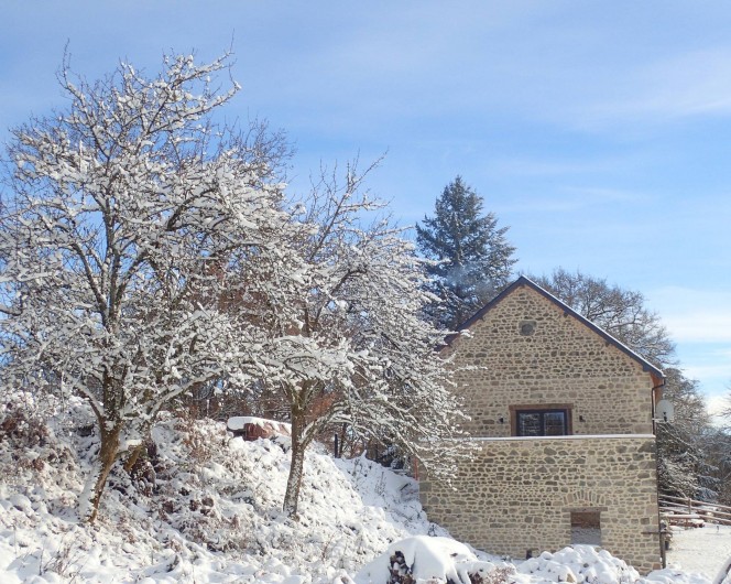 Location de vacances - Gîte à Saint-Hilaire-les-Courbes - L'hiver ....pour quoi pas Noel a La Grange?