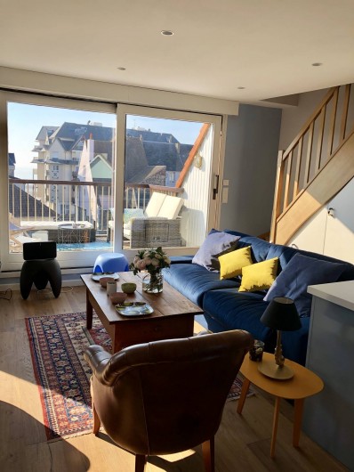 Location de vacances - Appartement à Wimereux - Salon sur Terrasse