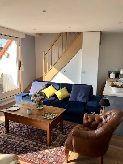 Location de vacances - Appartement à Wimereux - Canapé lit trés confortable vue mer