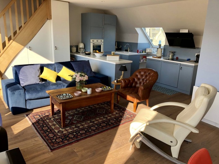 Location de vacances - Appartement à Wimereux - salon et cuisine