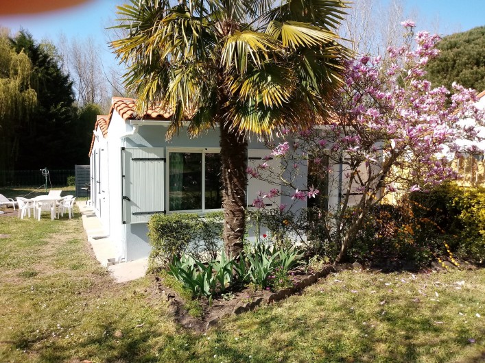 Location de vacances - Gîte à Chaillevette - vu sur le jardinet et la chambre (2)