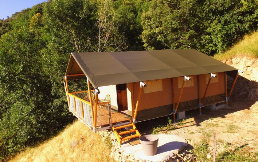 Location de vacances - Gîte à Chirols - Vue de la tente
