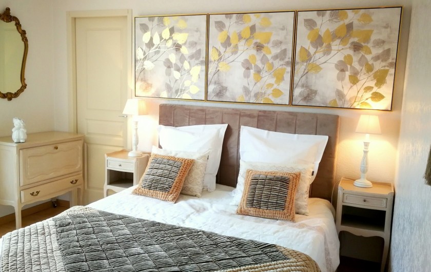 Location de vacances - Gîte à Sancey-le-Grand - le lit grand confort, largeur 160 et possibilité de faire 2 lits séparés.
