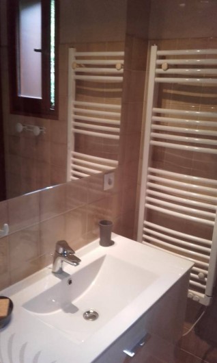 Location de vacances - Appartement à Le Grand-Bornand - salle de douche avec sèche serviette