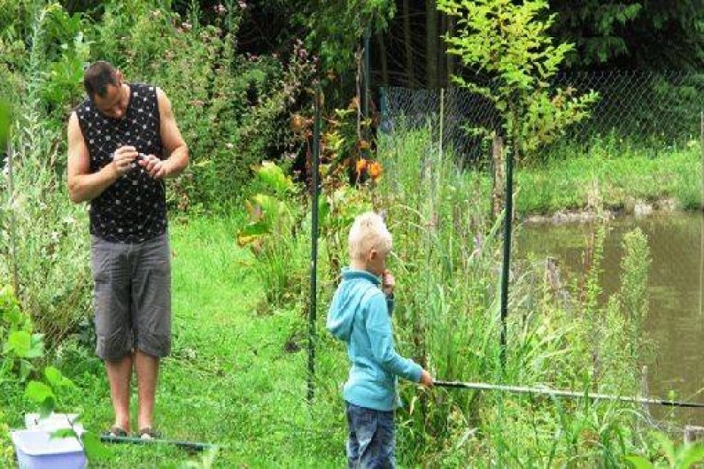 Location de vacances - Chambre d'hôtes à Habas - Pêche avec papa.
