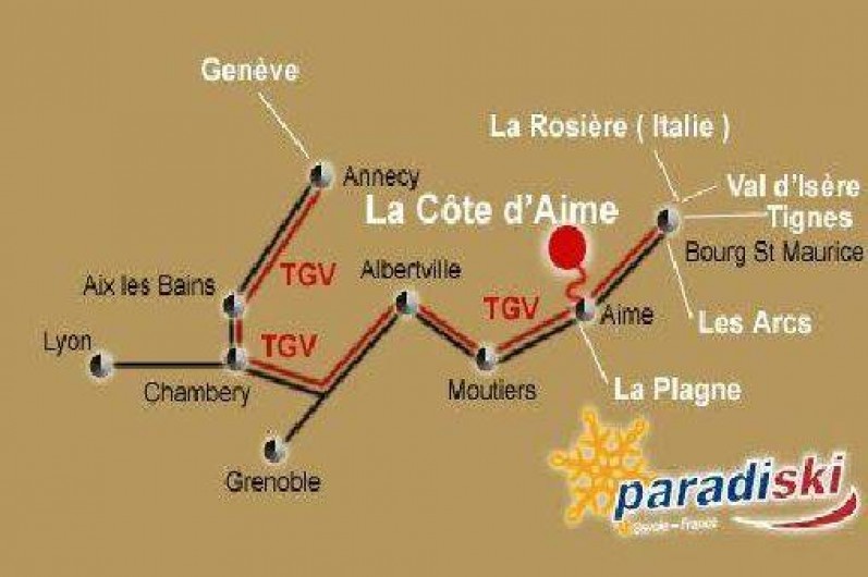 Location de vacances - Chambre d'hôtes à La Côte-d'Aime