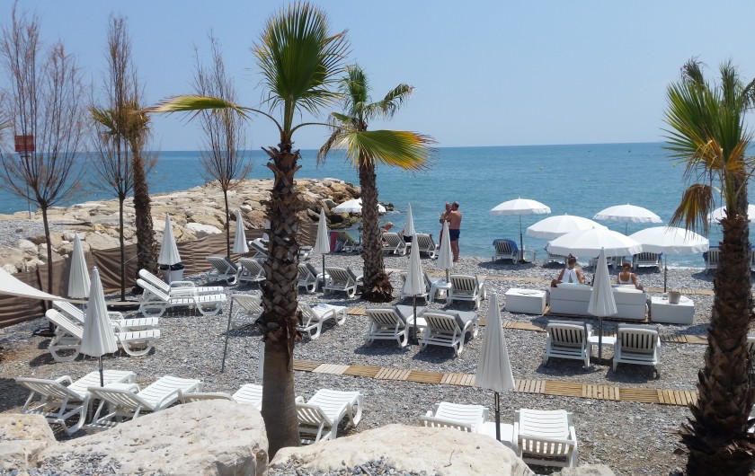 Location de vacances - Appartement à Cagnes-sur-Mer - plage privée " La Spiaggia "(à moins de 200m.)