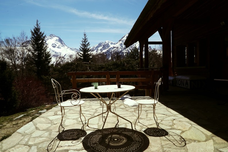 Location de vacances - Chalet à Les Deux Alpes - terrasse sud est