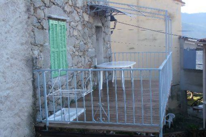 Location de vacances - Maison - Villa à Sari-d'Orcino - terrasse coté sud vue mer et montagne