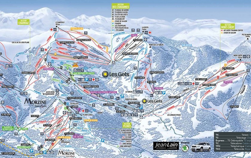 Location de vacances - Appartement à Les Gets - Plan des pistes