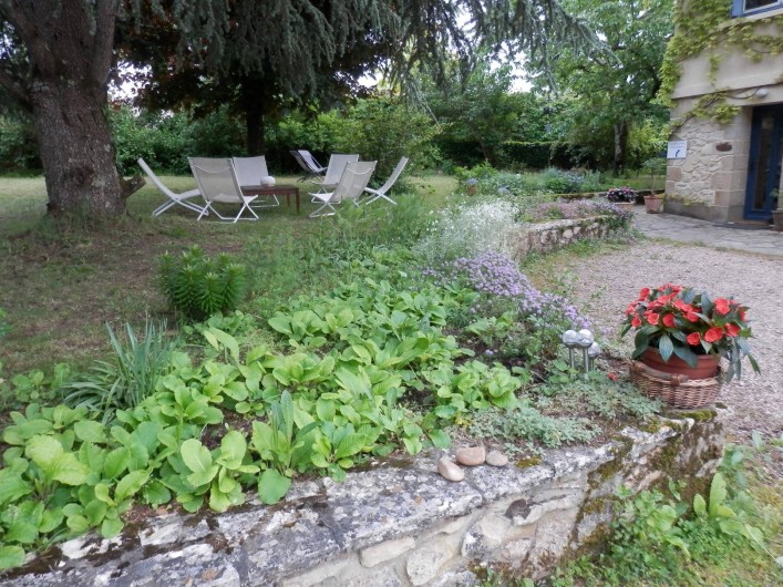 Location de vacances - Chambre d'hôtes à Faycelles - Profiter de l'ombre et du jardin