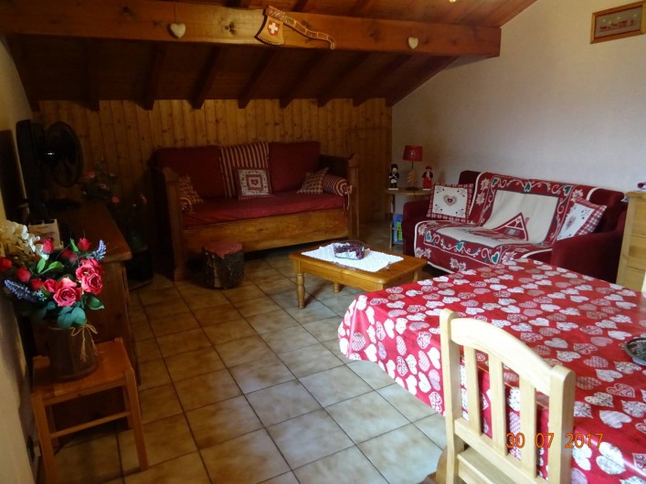 Location de vacances - Appartement à Cordon - Salon , lit canapé