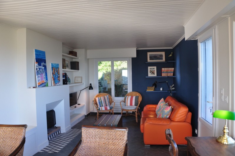 Location de vacances - Maison - Villa à Sauzon - salon cheminée