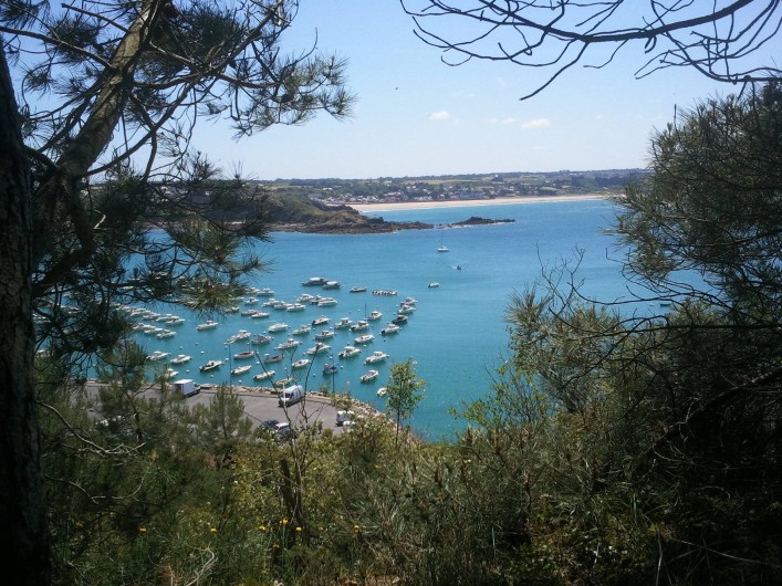 Location de vacances - Bungalow - Mobilhome à Plurien - port d'Erquy, vue du chemin piéton