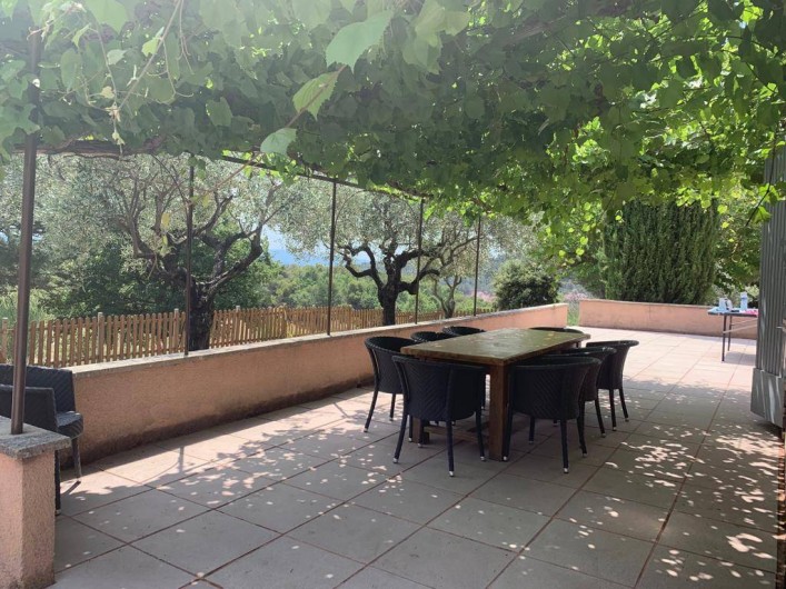 Location de vacances - Villa à Bédoin - COIN REPAS TERRASSE