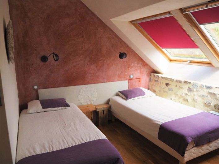Location de vacances - Gîte à Saint-M'Hervé - chambre twin ou option lit double