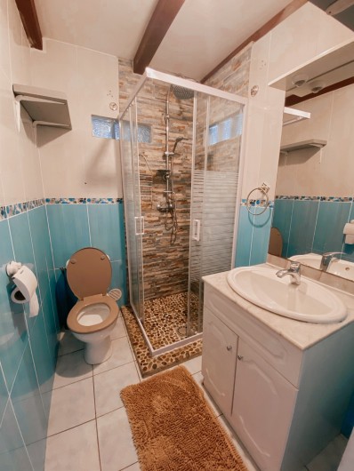 Location de vacances - Maison - Villa à Bois De Nèfles - Sale de bain du F2 sans balcon