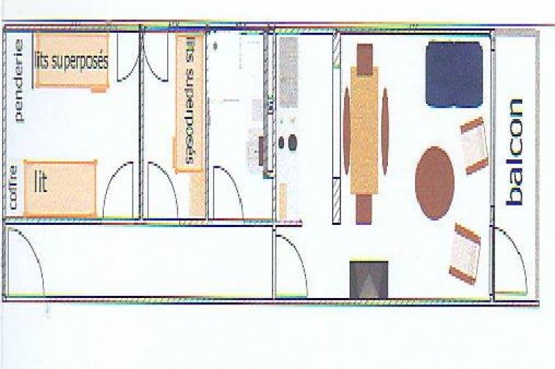 Location de vacances - Appartement à Super Besse - plan appartement