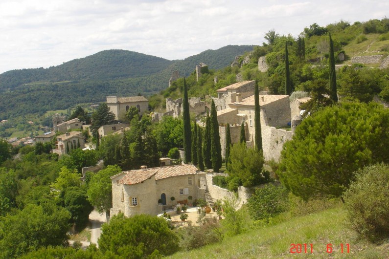 Location de vacances - Mas à Mirabel-et-Blacons - vue générale village Mirabel