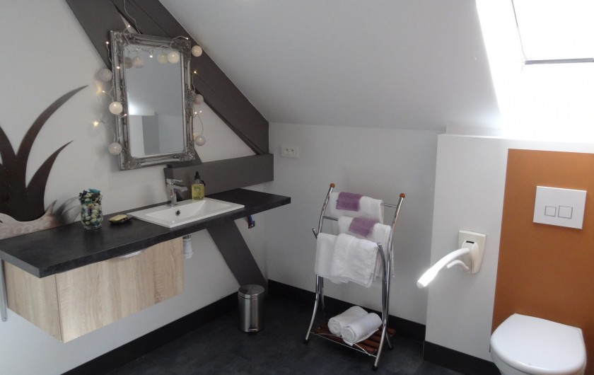 Location de vacances - Chalet à Estaing - RÊVE DE GOSSE le gîte KAIROS trois salles d'eau adaptées PMR .