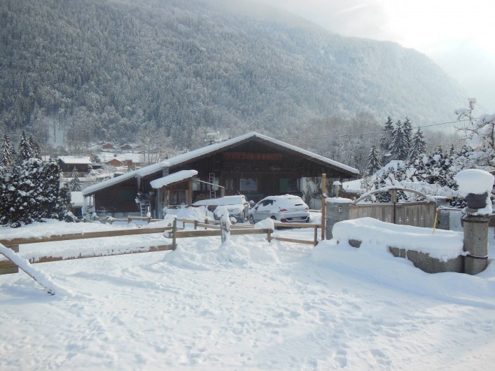 Location de vacances - Appartement à Saint-Gervais-les-Bains - arrivée au chalet