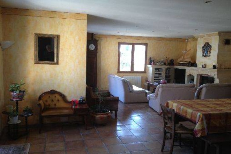Location de vacances - Maison - Villa à Ensuès-la-Redonne - SALON SEJOUR AVEC CHEMINEE