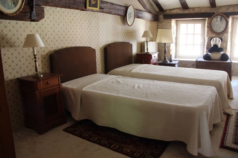 Location de vacances - Moulin à Migné-Auxances - chambre 3 : 2 lits jumeaux