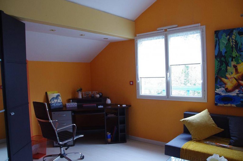 Location de vacances - Chambre d'hôtes à Grayan-et-l'Hôpital - Chambre Château Margaux donnant sur une terrasse privative vue sur la forêt