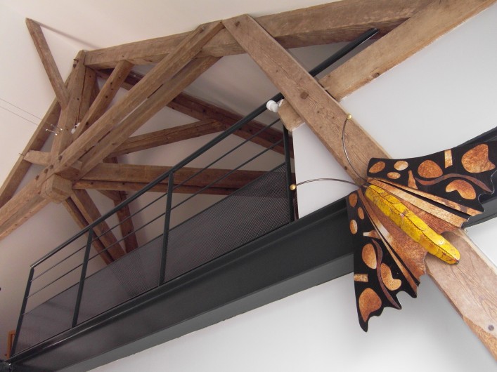 Location de vacances - Gîte à Roussennac - Charpente mezzanine du gîte