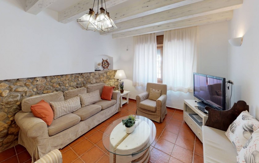 Location de vacances - Mas à Sant Antoni de Calonge - coin TV dans le salle séjour