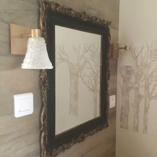 Location de vacances - Gîte à Mialet - Détail déco de la salle d'eau( gîte de l'Olivier)