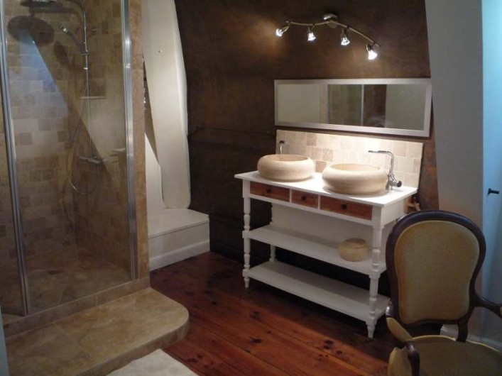 Location de vacances - Chambre d'hôtes à Salies-de-Béarn - salle de bain tarvertin