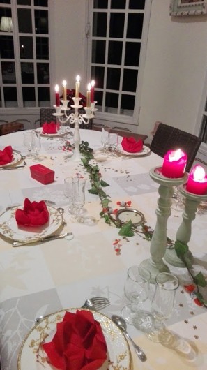 Location de vacances - Chambre d'hôtes à Salies-de-Béarn - la table à Villa hortebise