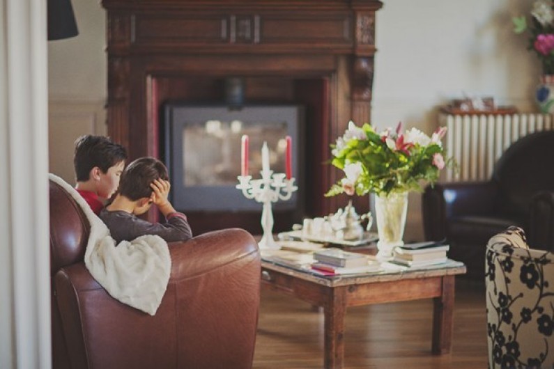 Location de vacances - Chambre d'hôtes à Salies-de-Béarn - la cheminée...