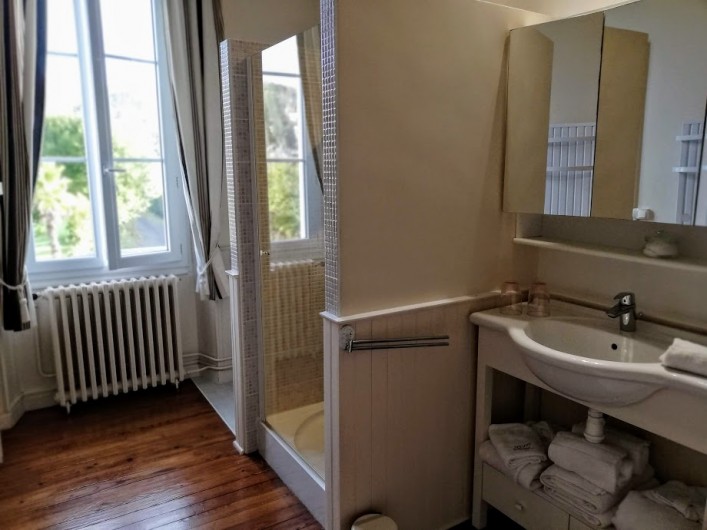 Location de vacances - Chambre d'hôtes à Salies-de-Béarn - salle de bain de la Beltza