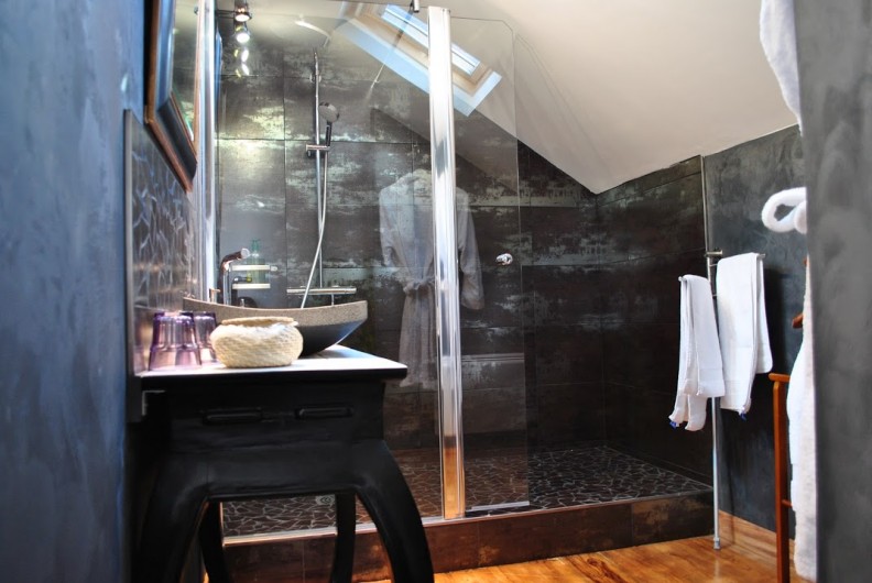 Location de vacances - Chambre d'hôtes à Salies-de-Béarn - salle de bain chambre suite