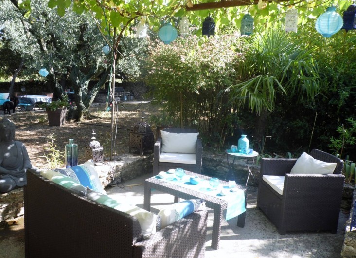 Location de vacances - Mas à Venasque - Coin piscine