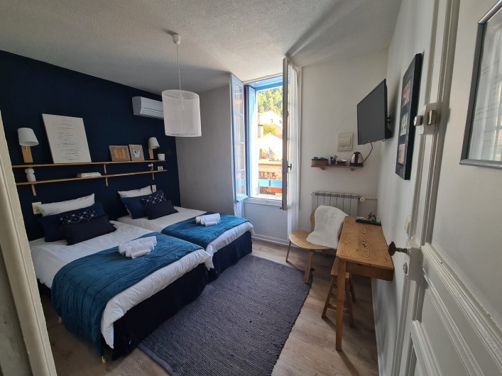 Location de vacances - Chambre d'hôtes à Tautavel - Chambre Double Lits jumeaux Vallespir