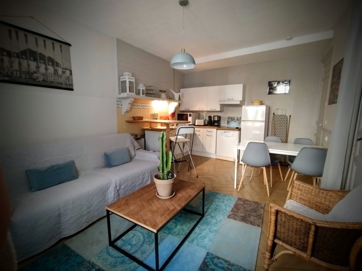 Location de vacances - Chambre d'hôtes à Tautavel - Cuisine-Salon