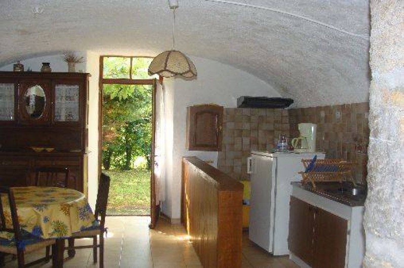 Location de vacances - Appartement à Saint-Alban-Auriolles - Cuisine de la location du Rez-de-Chaussée