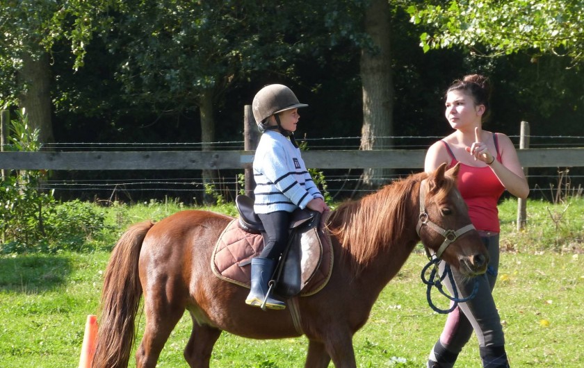 Location de vacances - Gîte à Tours-en-Vimeu - un tour de poney pour les enfants avec Marie