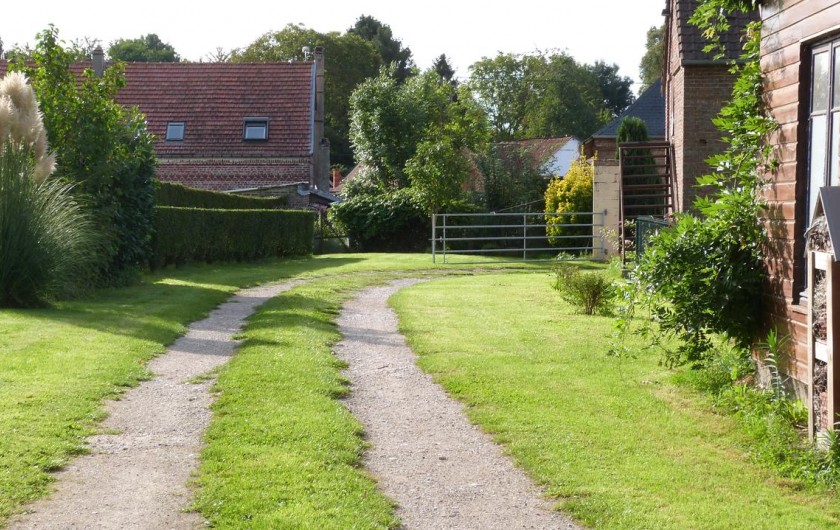Location de vacances - Gîte à Tours-en-Vimeu - le chemin pour aller voir les chevaux derrière le gîte