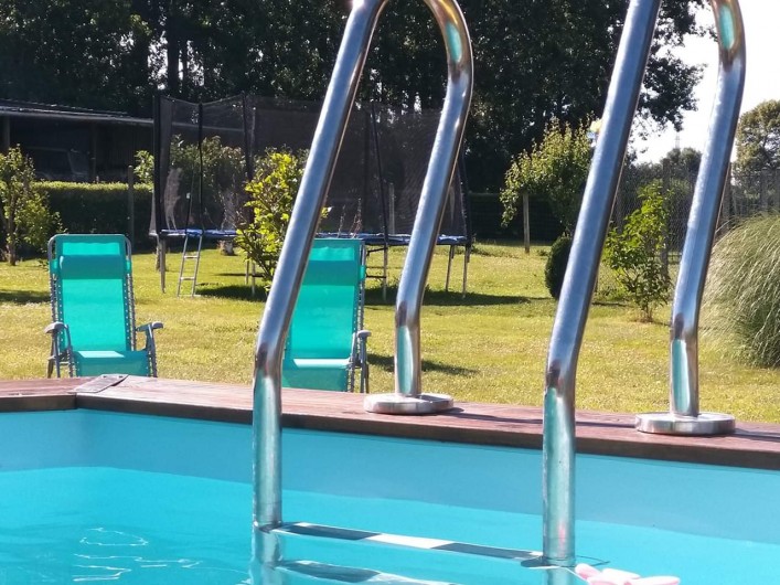 Location de vacances - Gîte à Tours-en-Vimeu - une piscine chauffée des parents