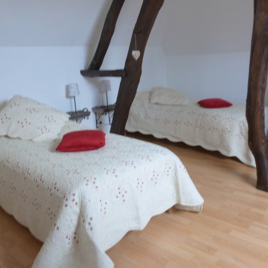 Location de vacances - Gîte à Tours-en-Vimeu - la chambre campagne avec 2 lits de 90