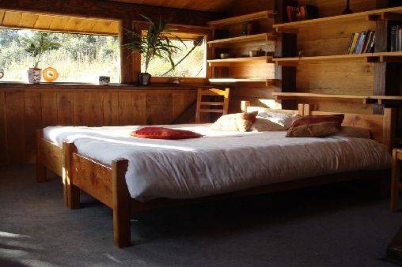 Location de vacances - Mas à Saint-Privat - La chambre à coucher avec une vue merveilleuse