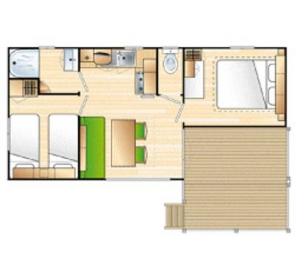 Location de vacances - Camping à Maureillas-Las-Illas - Mobil-Home & Cottage