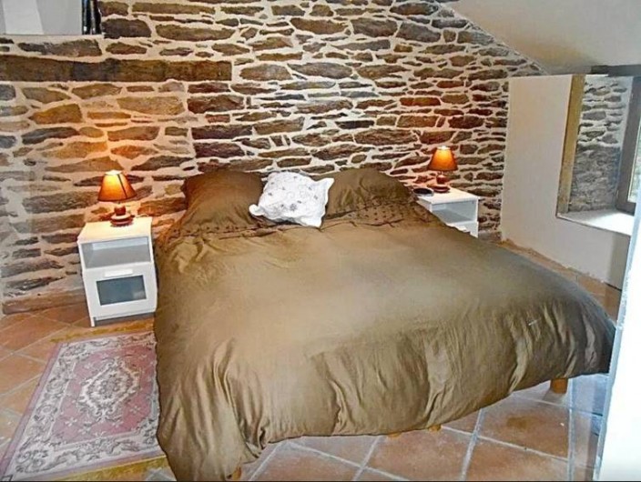 Location de vacances - Maison - Villa à Concoret - Les deux lits jumeaux motorisés de la chambre douillette 