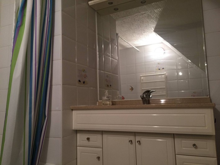 Location de vacances - Villa à Le Barcarès - Salle de bain et WC (baignoire)